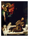 Buy St. Francis Comforted by an Angel Musician at AllPosters.com