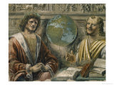 Buy Heraclitus and Democritus from a Fresco Originally in the "Sala Dei Baroni" of Palazzo Panigarola at AllPosters.com