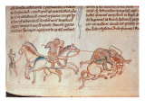 Buy Richard Marshal Unhorses Baldwin of Guisnes at Monmouth, Historia Major, 1233 at AllPosters.com