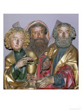 Carvings of Ss. Paul, Matthew and Thomas, from the Predella of the Isenheim Altarpiece, circa 1490
