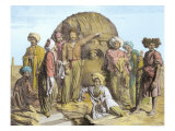 Buy Monsieur Drovetti and His Followers Measuring a Colossal Head in the Egyptian Desert 1819 at AllPosters.com