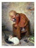 Buy Little Girl with a Rabbit at AllPosters.com