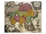 Buy Map of Asia, Nuremberg, circa 1730 at AllPosters.com