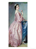 Buy Lady Holding Flowers in Her Petticoat at AllPosters.com