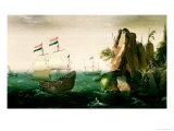 Buy A Dutch Merchant Ship off a Rocky Coast at AllPosters.com