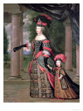Maria Theresa Wife of Louis XIV, with Her Son the Dauphin Louis of France after 1661