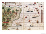 Brazil from the "Miller Atlas" by Pedro Reinel, circa 1519