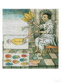 Book IX an Aztec Feather Artisan from an Account of Aztec Crafts in Central Mexico Mid 16th Century