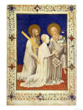 John, Duc de Berry on His Knees Between St. Andrew and St. John, French, by Jacquemart de Hesdin