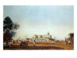 Lall Bazaar and the Portuguese Chapel, Calcutta, Pub. 1824