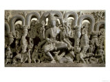 Lintel Depicting the Trinity: Siva, Brahma and Vishnu, Warangal, Kakatiya