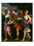 Buy Theseus with Ariadne and Phaedra, the Daughters of King Minos, 1702 at AllPosters.com