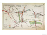 Early Map of the London Underground, Late 19th Century