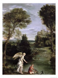 Buy Landscape with Tobias Laying Hold of the Fish, circa 1615 at AllPosters.com
