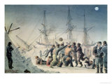 Buy Incidents on Trading Journey: Men Playing Football on Board Hms "Terror", 1846 by Lieutenant Smyth at AllPosters.com