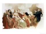 Study for an Evening at Baron Von Spaun's: Schubert at the Piano Among His Friends