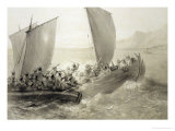 Buy Azov Cossacks Boarding a Turkish Corsair Full of Cherkessk Women on the Coast of the Black Sea at AllPosters.com