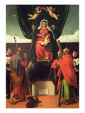 Buy Madonna and Child Enthroned with Four Saints, 1546 at AllPosters.com