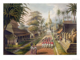Buy The Principal Approach to the Great Dagon Pagoda at Rangoon, Plate 3 from "Rangoon Views" at AllPosters.com