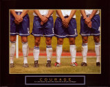 Courage: Soccer Players Art Print