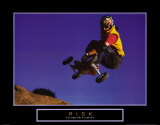 Risk: Mountain Boarder Art Print