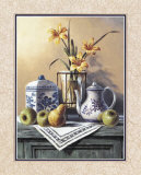 Country Tea Set with Yellow Lilies