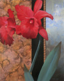 Buy Red Lily with Teal Damasque at AllPosters.com