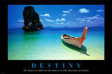 Destiny Boat on Beach Motivational Poster