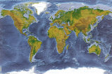 Buy World Terrain Map at AllPosters.com