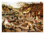 Buy Spring: Gardeners, Sheep Shearers and Peasants Merrymaking at AllPosters.com