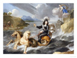Buy An Allegory of King Louis XIV in Armour Hailed as King of the Sea by the Personification of France at AllPosters.com