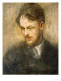 Buy Portrait of Augustus John. R.A. (1878-1961), Bust Length, in a Dark Grey Smock and Neckerchief at AllPosters.com