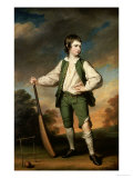 The Young Cricketer: Portrait of Lewis Cage, Full-Length, in a Green Waistcoat and Breeches