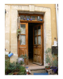 Doorway with Blue Teapots