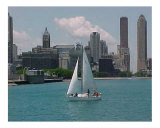 Sailboat on Chicago Harbor