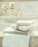 Buy Towels and Flowers on Shelf at AllPosters.com