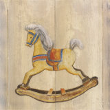 Rocking Horse with Orange Saddle