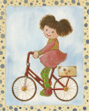 Girl on Red Bike