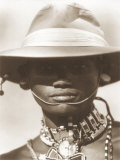 Woman with Hat and Beads