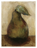 Green Pear on Beige