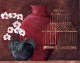 Orchids and Bird-Cage I