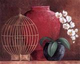 Orchids and Bird-Cage II