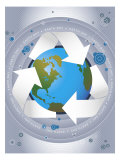 Earth with Recycle Sign