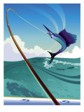 Buy Marlin Hook on a Line, Grouped Elements at AllPosters.com