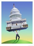 Buy Man Lifting Capitol Building at AllPosters.com