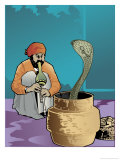 Buy An Indian Snake Charmer and a Cobra at AllPosters.com
