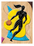 Buy Basketball Player Dribbling Ball at AllPosters.com