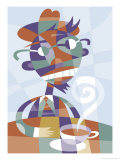 Buy An Abstract of a Male Drinking Coffee at AllPosters.com