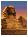 The Sphinx with the Pyramids of Giza in the Background