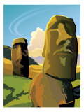 Buy The Moai Statues on Easter Island at AllPosters.com